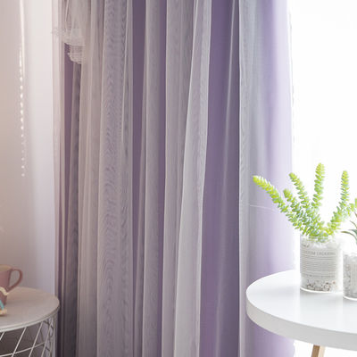 Double Side Matte Polyester Curtain Fabric Blackout 90% Shading