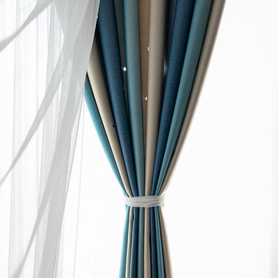 Thermal Insulation Polyester Curtain Fabric 90% Window Blackout Shade Fabric Cloth