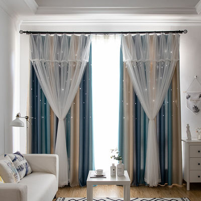 Thermal Insulation Polyester Curtain Fabric 90% Window Blackout Shade Fabric Cloth