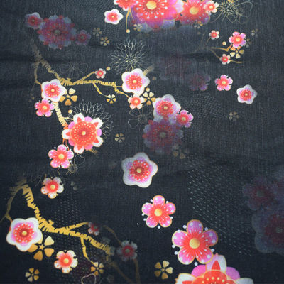 Printed 100% Viscose Rayon Fabric Sustainable Floral Challis