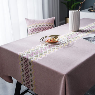 Waterproof Luxury Table Linens Cotton Tablecloth Heavy Duty Linen