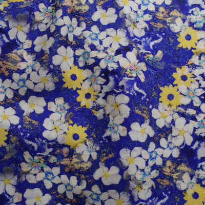 우븐 100% 점착성 레이온 구성 디지털 인쇄된 레이온 샬리 직물 플로랄 패턴