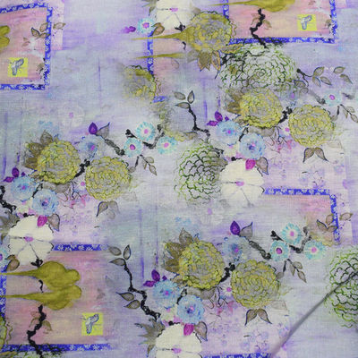 인쇄된 꽃같은 디지털 폴리에스터솜 구성 집에 직물 100% 저마 레이온