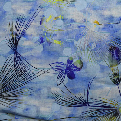 인쇄된 꽃같은 디지털 폴리에스터솜 구성 집에 직물 100% 저마 레이온