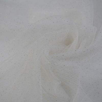 100% 나일론 부드러운 얇은 명주 그물 구성 날실은 신부 웨딩 드레스를 위해 편물을 짰습니다