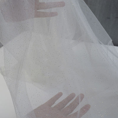 100% 나일론 부드러운 얇은 명주 그물 구성 날실은 신부 웨딩 드레스를 위해 편물을 짰습니다