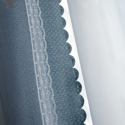 연약한 폴리에스테 커튼 직물 구배 색깔 방연제