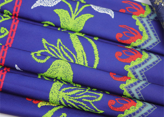 장식용 악세사리를 위한 큰 꽃 폴리에스테르 인쇄형 패브릭