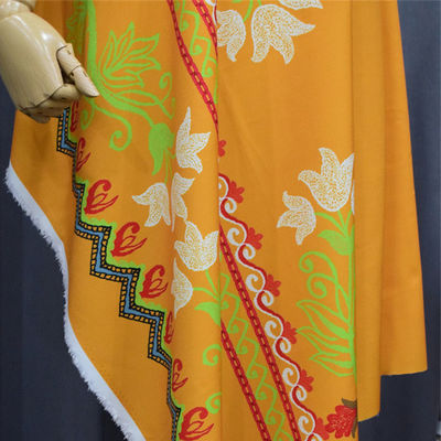 의복을 위한 푸른 빨간 노랑 폴리에스테르 디지털 인쇄형 패브릭 화려한 꽃